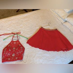 Beaded two piece dress -worn once; new condition.